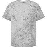 unisex light grey marble wash t shirt with vintage texture and crew neckline ideal for streetwear and casual minimalist outfits
