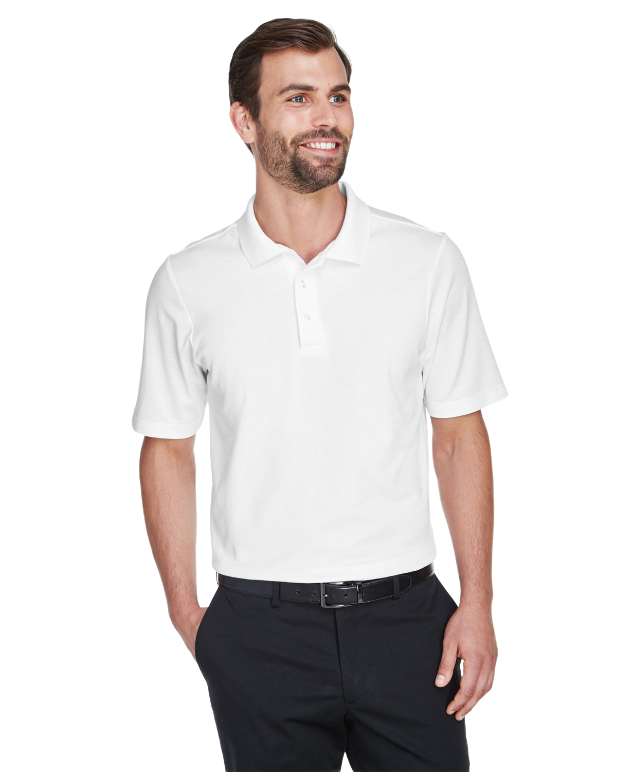 Devon & Jones CrownLux Performance Men's Plaited Polo