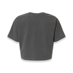 American Apparel - Women's Garment-Dyed Heavyweight Cropped Tee - 1302GD - Faded Black (Back)