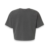American Apparel - Women's Garment-Dyed Heavyweight Cropped Tee - 1302GD - Faded Black (Back)