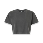 American Apparel - Women's Garment-Dyed Heavyweight Cropped Tee - 1302GD - Faded Black (Front)