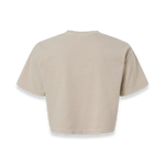 American Apparel - Women's Garment-Dyed Heavyweight Cropped Tee - 1302GD - Faded Bone (Back)