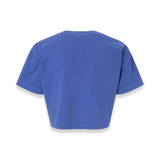 American Apparel - Women's Garment-Dyed Heavyweight Cropped Tee - 1302GD - Faded Lapis (Back)