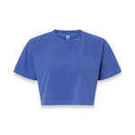American Apparel - Women's Garment-Dyed Heavyweight Cropped Tee - 1302GD - Faded Lapis (Front)