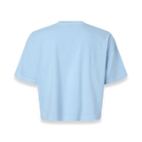 American Apparel - Women's Garment-Dyed Heavyweight Cropped Tee - 1302GD - Faded Powder Blue (Back)