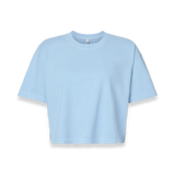 American Apparel - Women's Garment-Dyed Heavyweight Cropped Tee - 1302GD - Faded Powder Blue (Front)