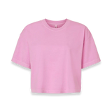 American Apparel - Women's Garment-Dyed Heavyweight Cropped Tee - 1302GD - Faded Powder Pink (Front)