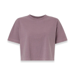 American Apparel - Women's Garment-Dyed Heavyweight Cropped Tee - 1302GD - Faded Smokey Violet (Front)