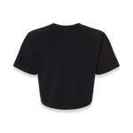 American Apparel - Women's Garment-Dyed Heavyweight Cropped Tee - 1302GD - True Black (Back)