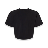 American Apparel - Women's Garment-Dyed Heavyweight Cropped Tee - 1302GD - True Black (Back)