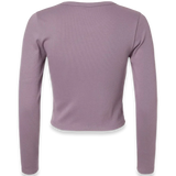 American Apparel - Women's Baby Rib Long Sleeve Cropped Tee - BR2107 - Smokey Violet (Back)