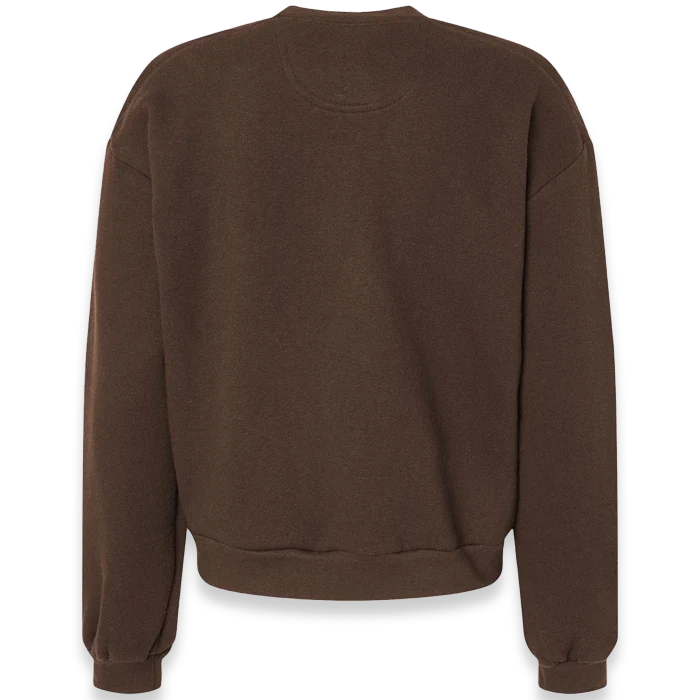 American Apparel - Women's ReFlex Fleece Crewneck Sweatshirt - RF494 - Brown (Back)