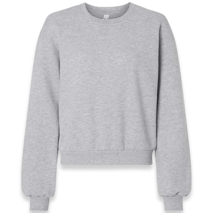 American Apparel - Women's ReFlex Fleece Crewneck Sweatshirt - RF494 - Heather Grey (Front)