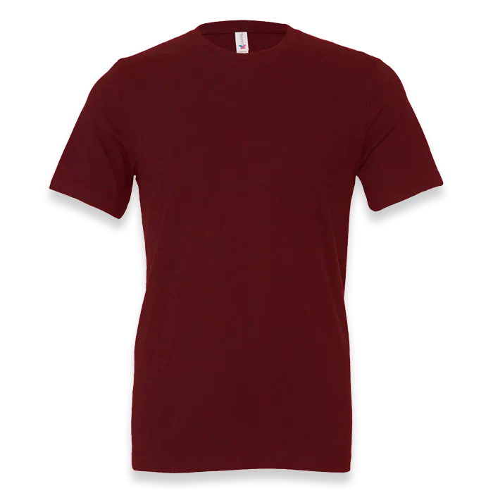 BELLA + CANVAS - Jersey Tee - 3001 - Maroon - Front view