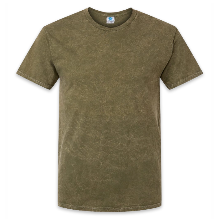 Colortone 1300 Mineral Green mineral wash T-shirt, front view