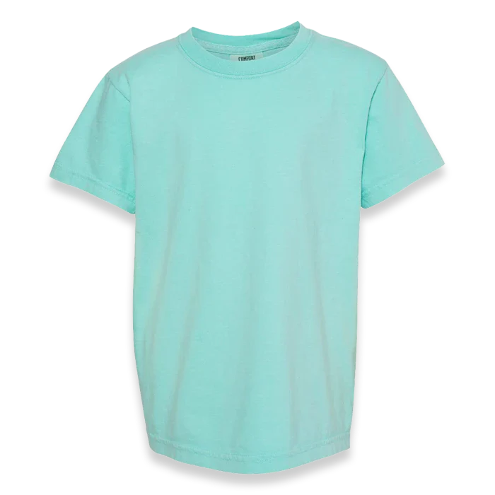 Comfort Colors - Garment-Dyed Youth Heavyweight T-Shirt - 9018 - Chalky Mint - Front view