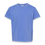 Comfort Colors - Garment-Dyed Youth Heavyweight T-Shirt - 9018 - Flo Blue - Front view