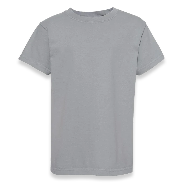 Comfort Colors - Garment-Dyed Youth Heavyweight T-Shirt - 9018 - Granite - Front view