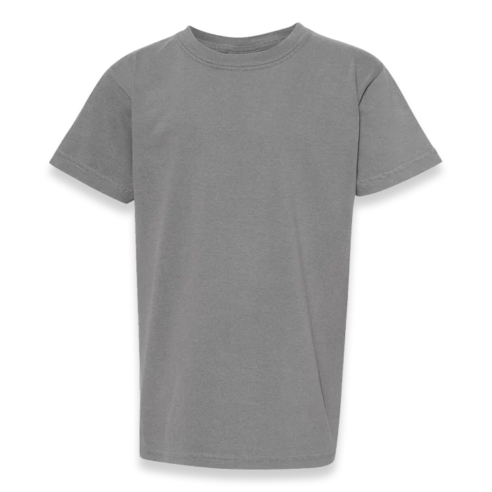 Comfort Colors - Garment-Dyed Youth Heavyweight T-Shirt - 9018 - Grey - Front view