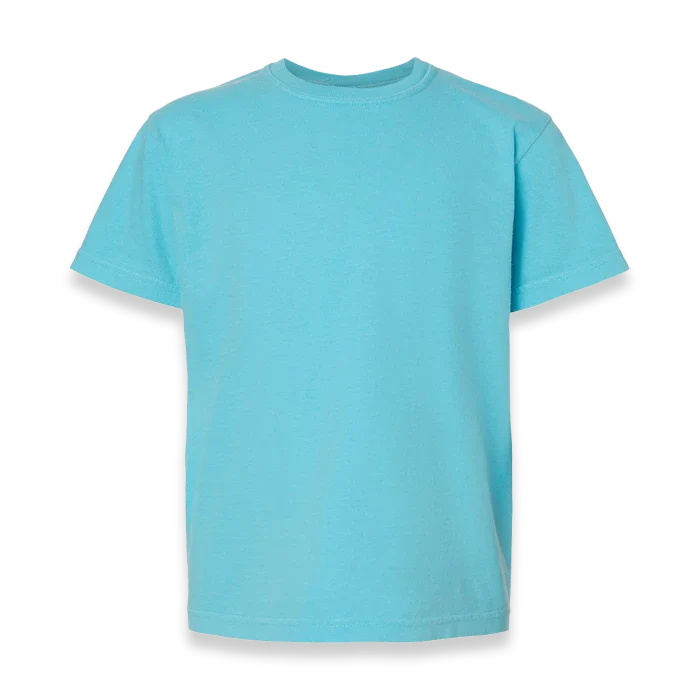 Comfort Colors - Garment-Dyed Youth Heavyweight T-Shirt - 9018 - Lagoon - Front view