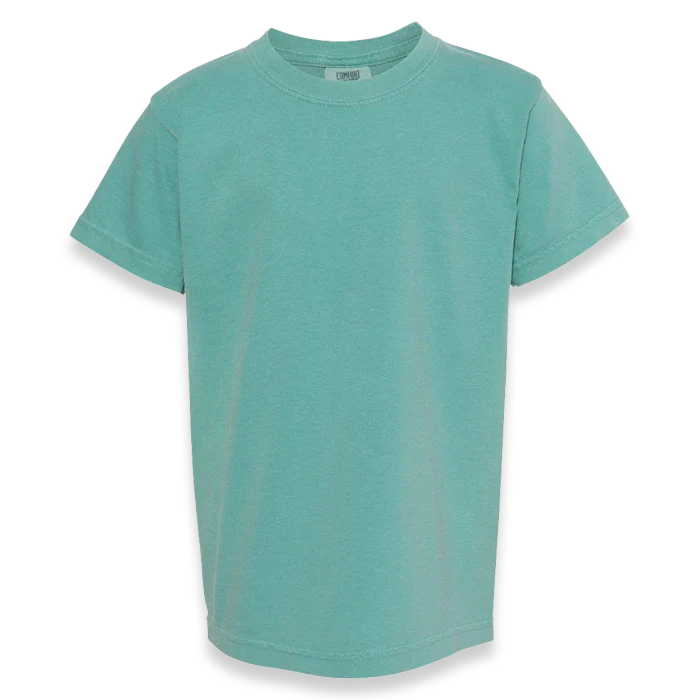 Comfort Colors - Garment-Dyed Youth Heavyweight T-Shirt - 9018 - Seafoam - Front view