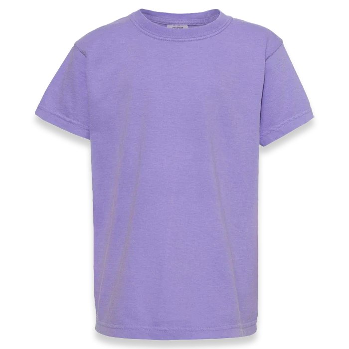 Comfort Colors - Garment-Dyed Youth Heavyweight T-Shirt - 9018 - Violet - Front view