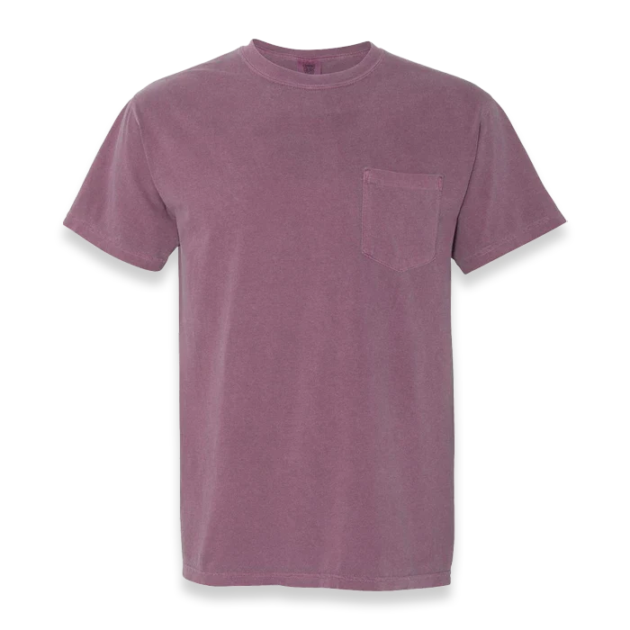 Comfort Colors - Garment-Dyed Heavyweight Pocket T-Shirt - 6030 - Berry - Front view