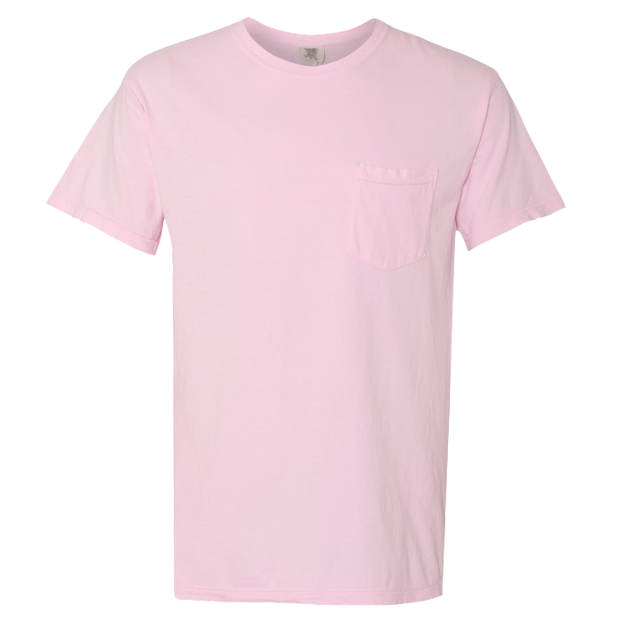 Comfort Colors 6030 blossom pocket T-shirt shown from the front