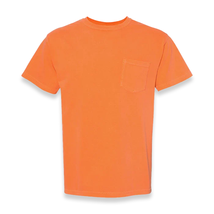 Comfort Colors - Garment-Dyed Heavyweight Pocket T-Shirt - 6030 - Burnt Orange - Front view