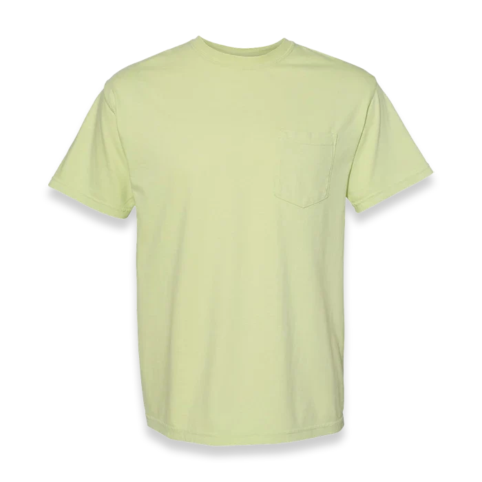 Comfort Colors - Garment-Dyed Heavyweight Pocket T-Shirt - 6030 - Celadon - Front view