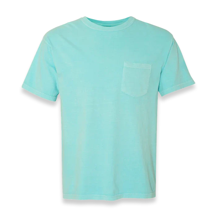 Comfort Colors - Garment-Dyed Heavyweight Pocket T-Shirt - 6030 - Chalky Mint - Front view