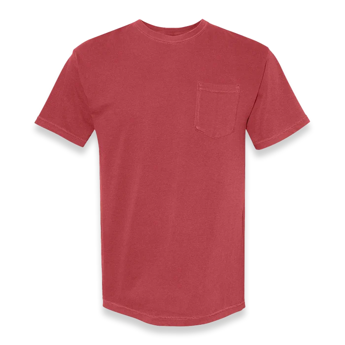 Comfort Colors - Garment-Dyed Heavyweight Pocket T-Shirt - 6030 - Chili - Front view