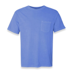 Comfort Colors - Garment-Dyed Heavyweight Pocket T-Shirt - 6030 - Flo Blue - Front view