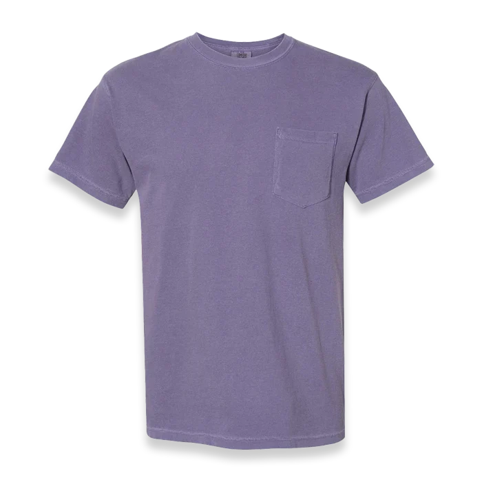 Comfort Colors - Garment-Dyed Heavyweight Pocket T-Shirt - 6030 - Grape - Front view