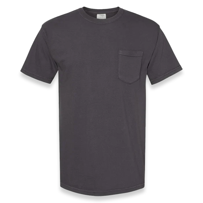 Comfort Colors - Garment-Dyed Heavyweight Pocket T-Shirt - 6030 - Graphite - Front view
