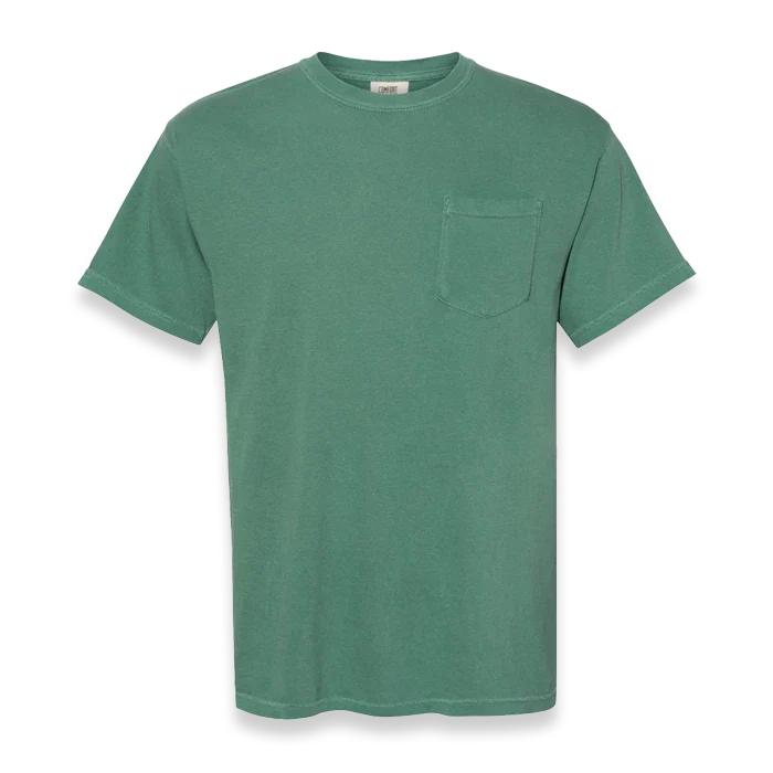 Comfort Colors - Garment-Dyed Heavyweight Pocket T-Shirt - 6030 - Light Green - Front view