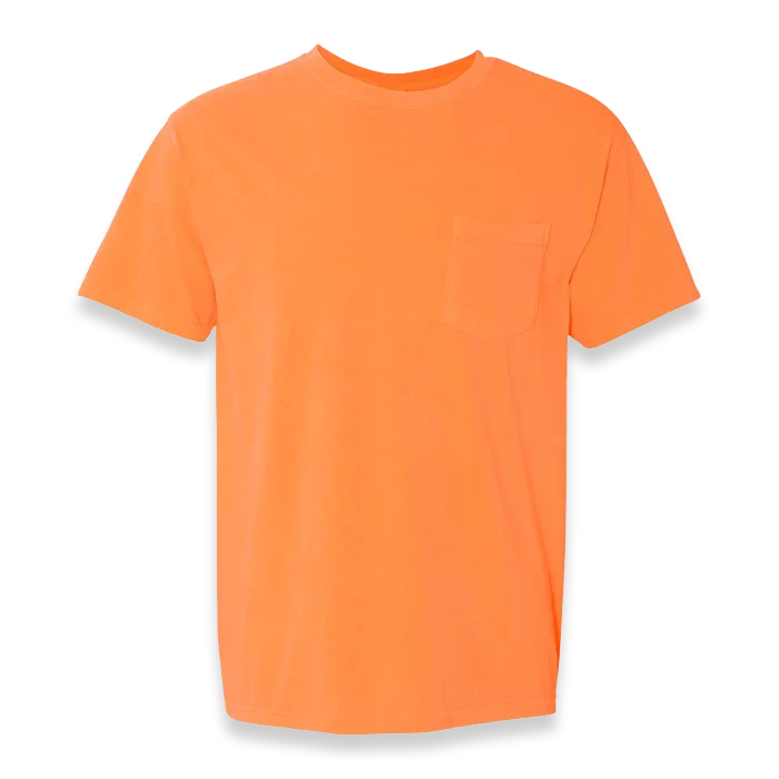 Comfort Colors - Garment-Dyed Heavyweight Pocket T-Shirt - 6030 - Melon - Front view