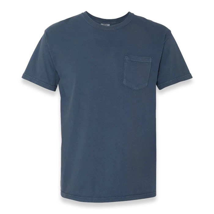 Comfort Colors - Garment-Dyed Heavyweight Pocket T-Shirt - 6030 - Midnight - Front view
