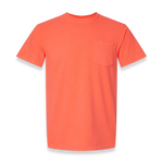 Comfort Colors - Garment-Dyed Heavyweight Pocket T-Shirt - 6030 - Neon Red Orange - Front view