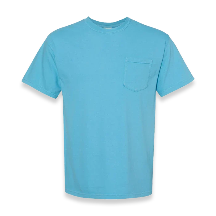 Comfort Colors - Garment-Dyed Heavyweight Pocket T-Shirt - 6030 - Sapphire - Front view
