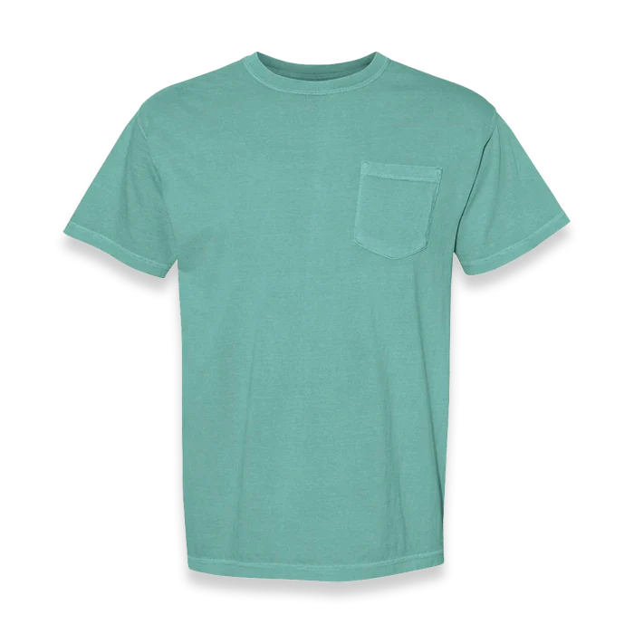 Comfort Colors - Garment-Dyed Heavyweight Pocket T-Shirt - 6030 - Seafoam - Front view
