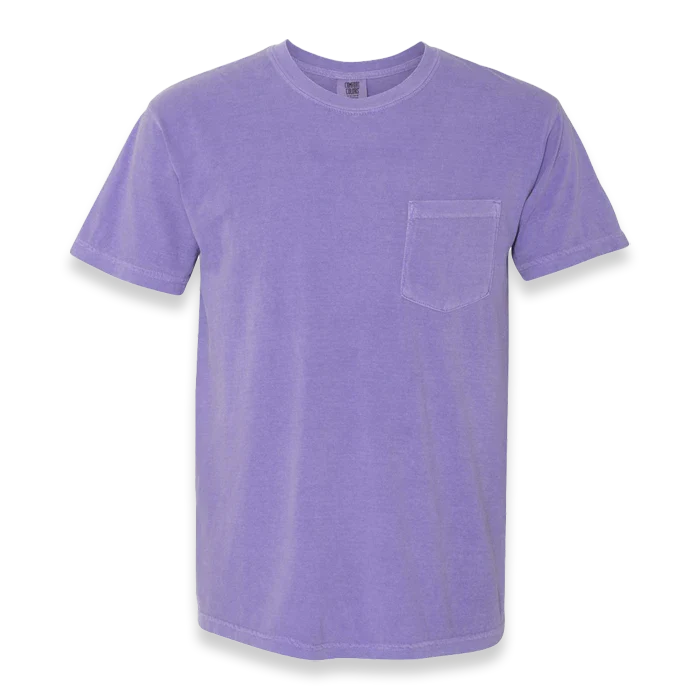 Comfort Colors - Garment-Dyed Heavyweight Pocket T-Shirt - 6030 - Violet - Front view