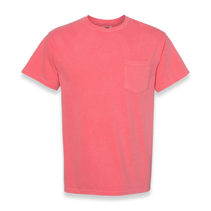 Comfort Colors - Garment-Dyed Heavyweight Pocket T-Shirt - 6030 - Watermelon - Front view