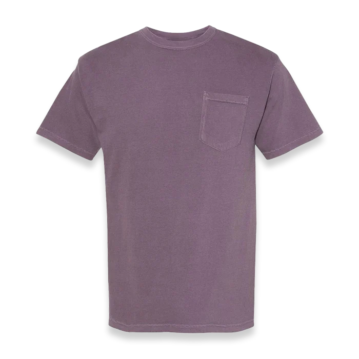 Comfort Colors - Garment-Dyed Heavyweight Pocket T-Shirt - 6030 - Wine - Front view