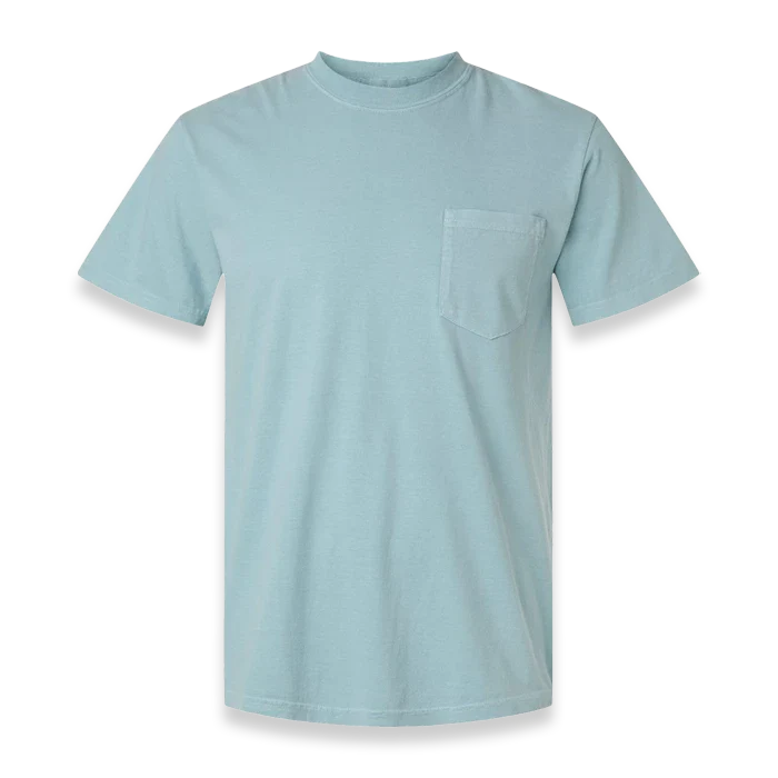 Comfort Colors - Garment-Dyed Heavyweight Pocket T-Shirt - 6030 - Yankey Blue - Front view