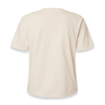 Back view of Comfort Colors 3023CL women's garment-dyed heavyweight boxy t-shirt in Ivory