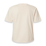Back view of Comfort Colors 3023CL women's garment-dyed heavyweight boxy t-shirt in Ivory