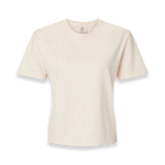 Front view of Comfort Colors 3023CL women's garment-dyed heavyweight boxy t-shirt in Ivory