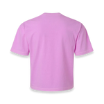 Back view of Comfort Colors 3023CL women's garment-dyed heavyweight boxy t-shirt in Neon Violet
