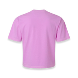 Back view of Comfort Colors 3023CL women's garment-dyed heavyweight boxy t-shirt in Neon Violet